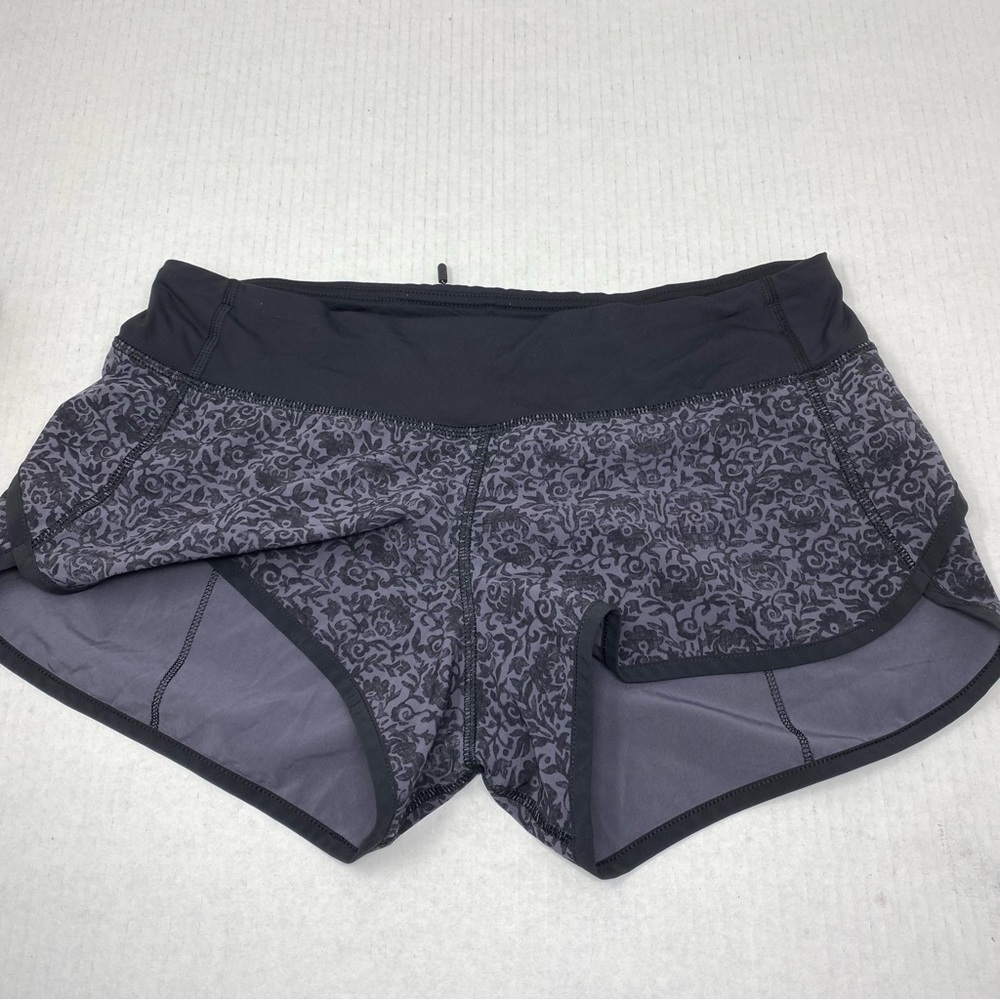 Women's Black Patterned Shorts